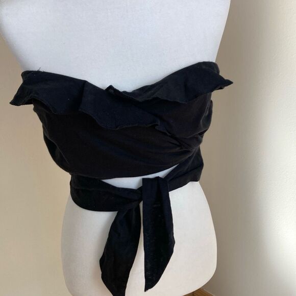 Anthropologie Ruffled Tie Front or Back Tube Top Size Medium NWOT (Q16) - Picture 2 of 16